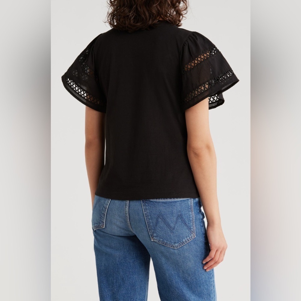 Muse Flutter Sleeve Cotton Top - Picture 2 of 3